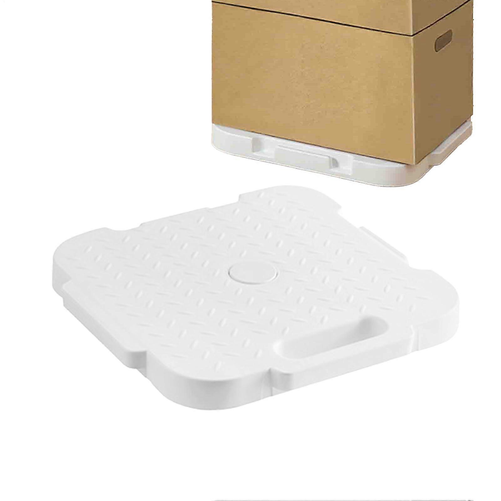 Flat Trolley with Wheels HeavyDuty Flat Furniture Cart, Quiet Smooth Mobility Floor Cart, White