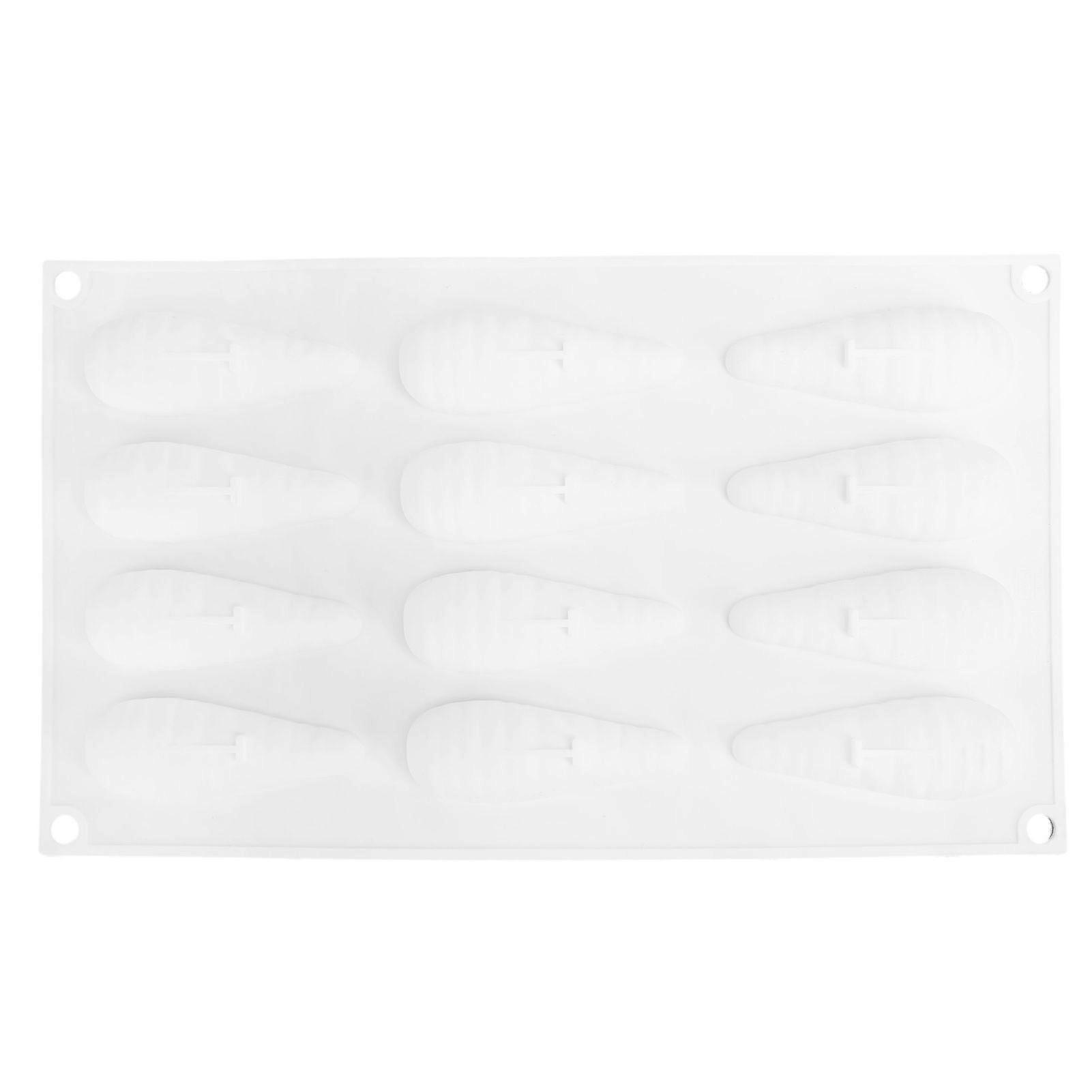 12 Grid Carrot Shape Mold Silicone Cake Mousse Chocolate Mould for Baking Kitchen Home