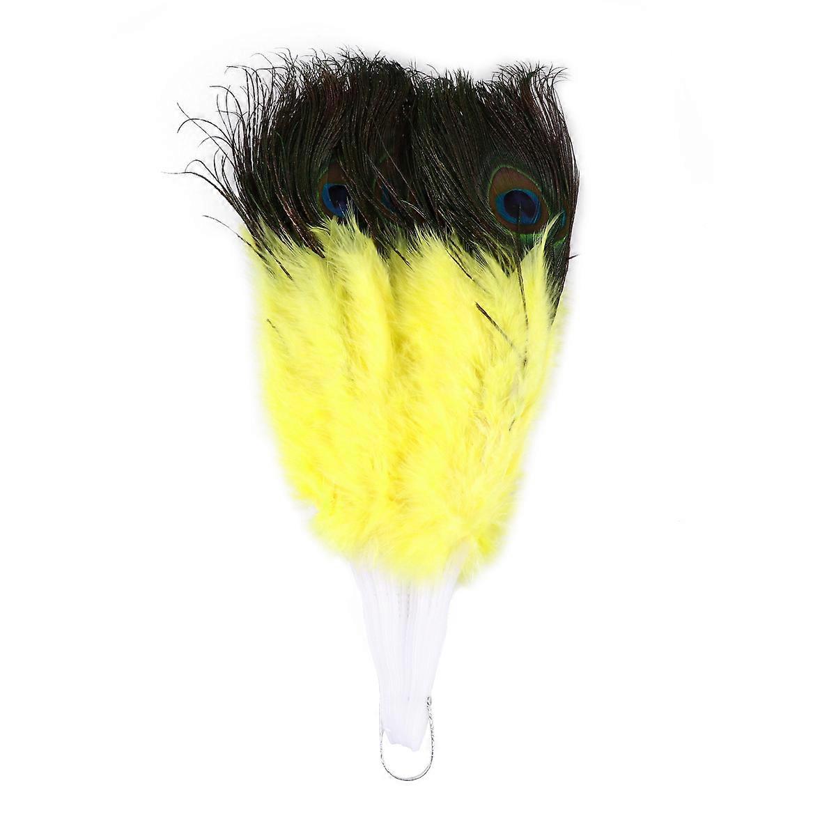 Party Fan Folding Fan for Dance Performance 1Pcs Yellow
