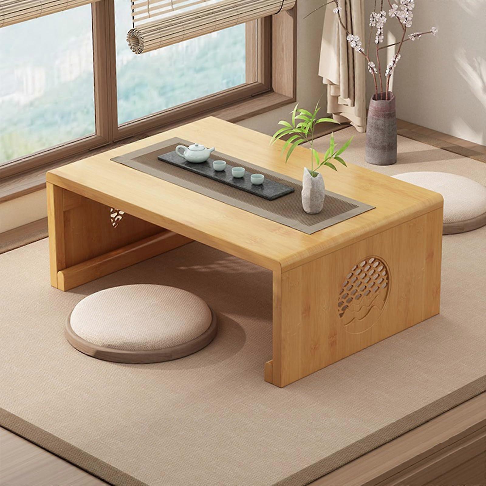 Bamboo Foldable Japanese Tea Table for Meditation and Home Decoration Material Bamboo Foldable Design Minimalist Style