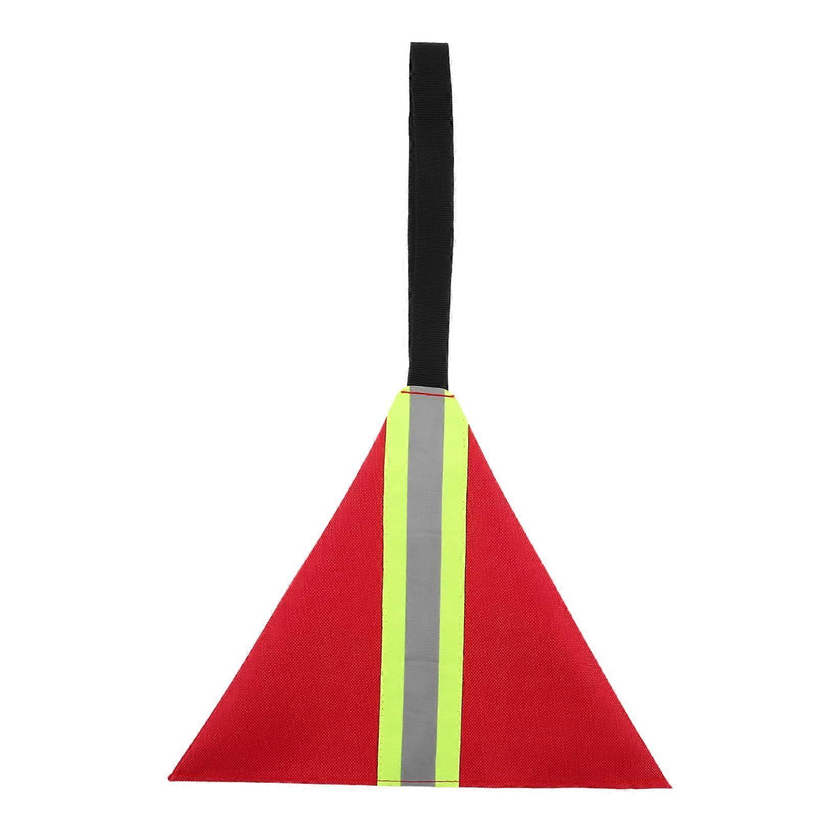 Safety Travel Flag for Kayak Reflective Strip Red Warning Flag for Canoes and Trailer Outdoor Accessory