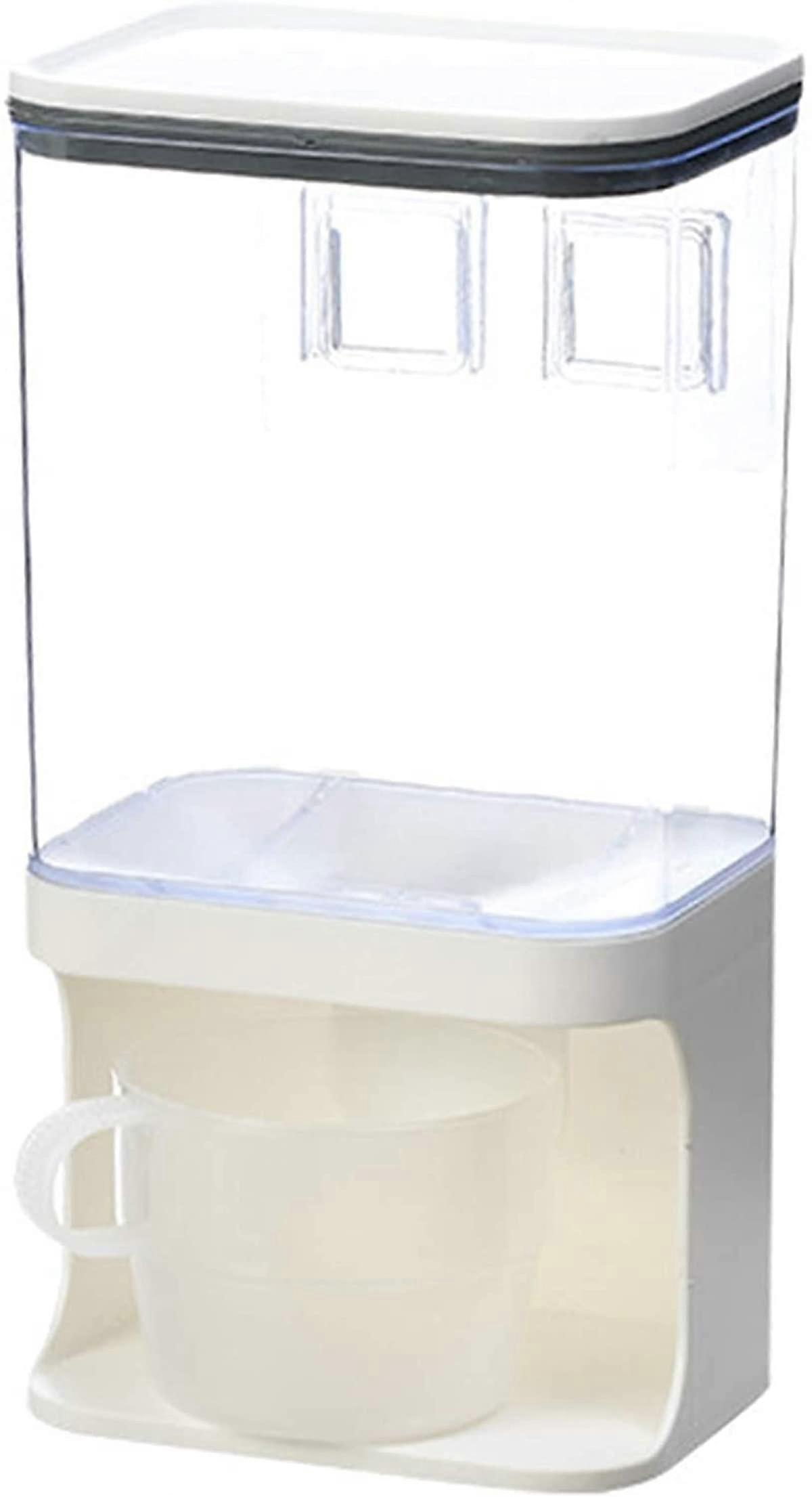 Wall Mounted Split Rice Grain Dispenser 1L 1.5L 3L Kitchen Dry Food Container 1000ML with Clear View Design