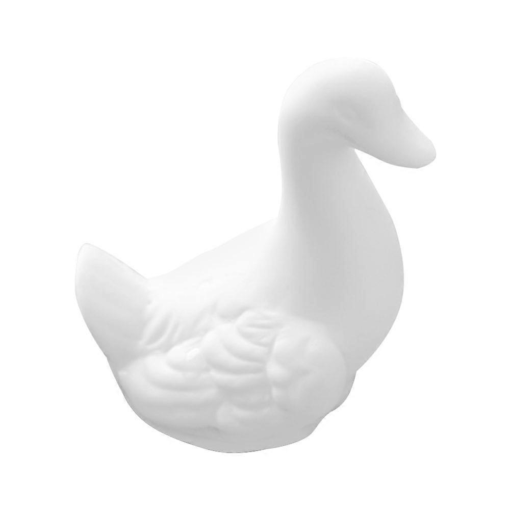 White Ceramic Duck Ornament for Decorating 3Pcs Tabletop Decoration
