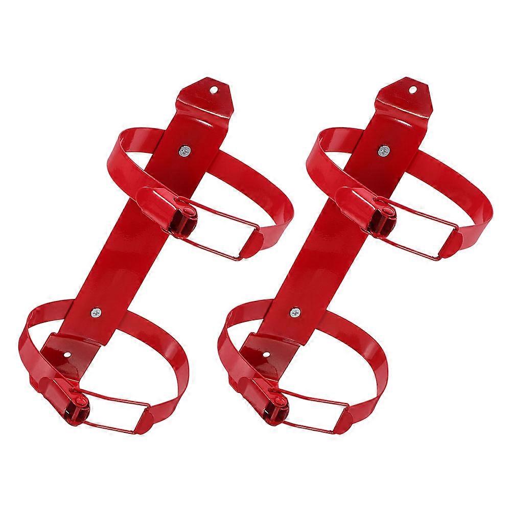 Fire Extinguisher Wall Holder Fire Extinguisher Stand for Home Use 2Pcs Red