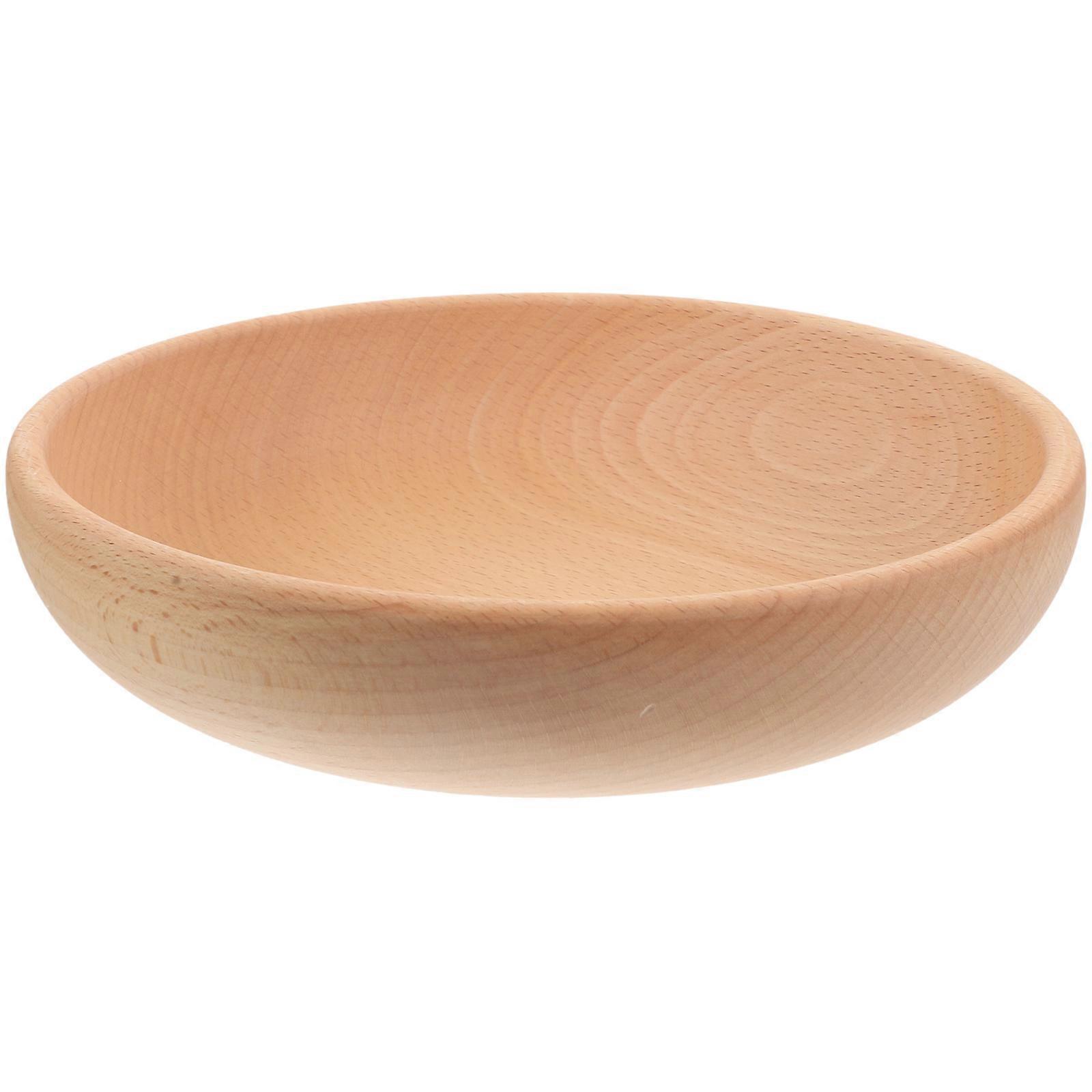 3Pcs Round Wooden Plate Food Serving Storage for Restaurant Party Use in Rustic Design 20X4.5CM