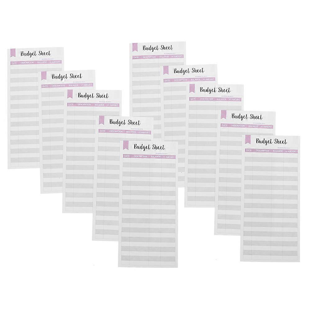 Money Organizer Card Consumption Cards for Use 36Pcs White Paper for Home Use