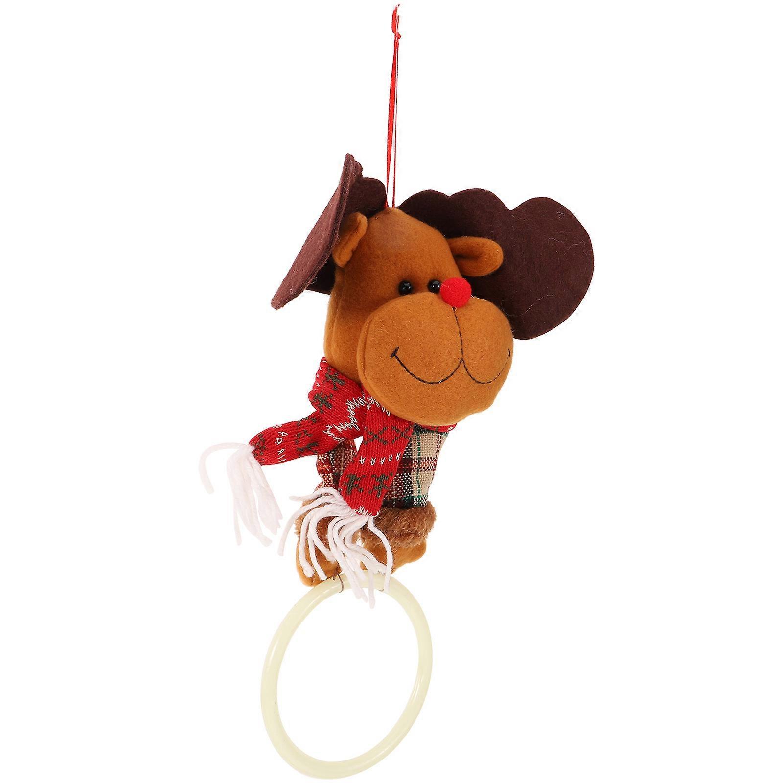 Plastic Towel Ring 1Pcs Brown with Easy Install Christmas Cheer Feature for Storage