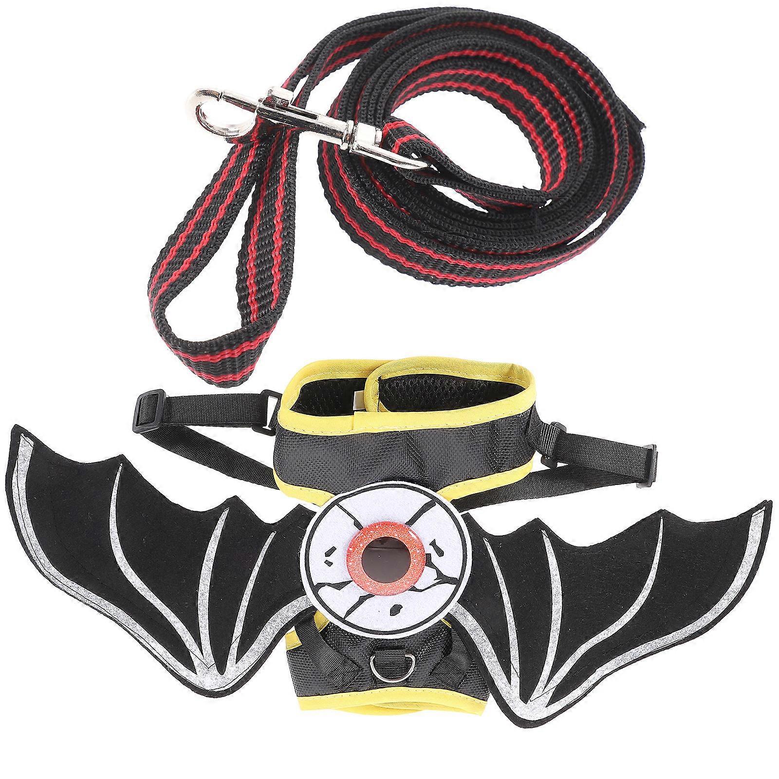 Halloween Cat Harness Set Cat Leash Bat Style Pet Harness 5Sets