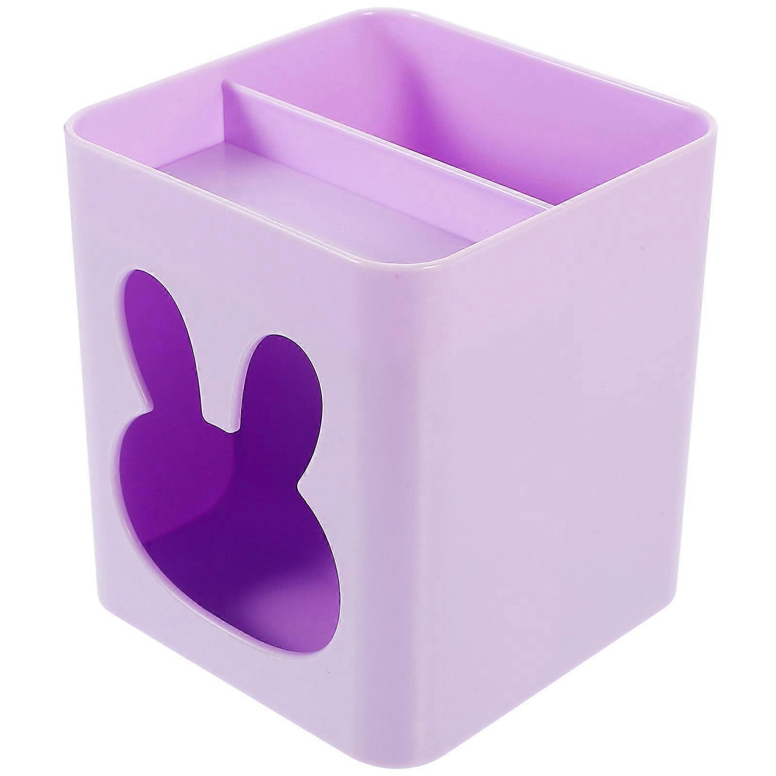 Office Pen Holder Pen Container for Office 4Pcs Violet Multi-Function Desk Organizer