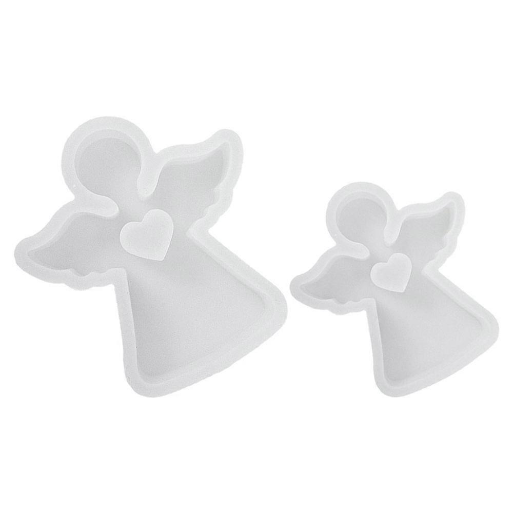 Silicone Angel Shaped Molds For Creating Scented Candles 8 Pcs Suitable For Home Decoration And Handicraft Crafting White