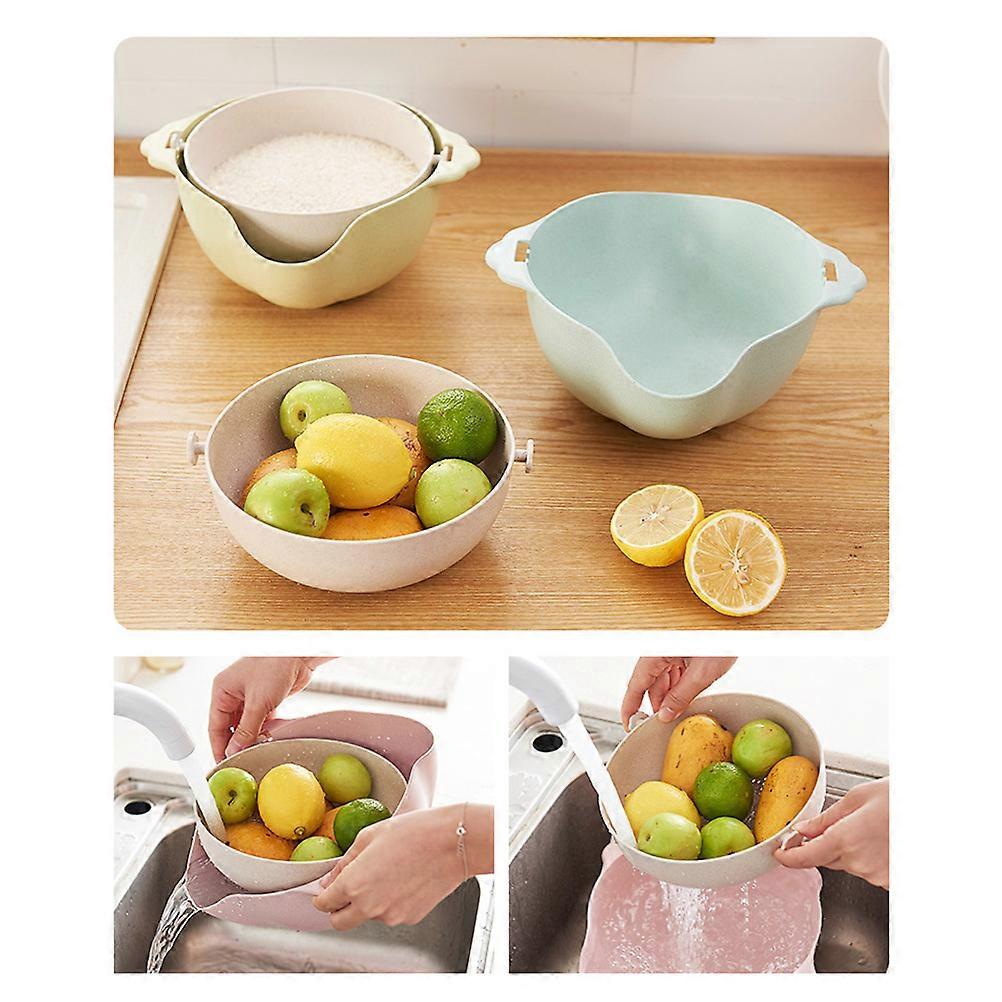 Quick Drying Basket Double-Layer Drain Basket for Washing Use