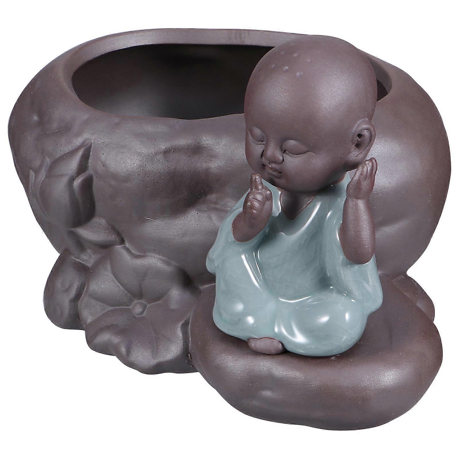 Decorative Ornaments Hydroponics Tabletop Planter Classic Shape Ceramic Flowerpot For Interior Decorators 2Pcs