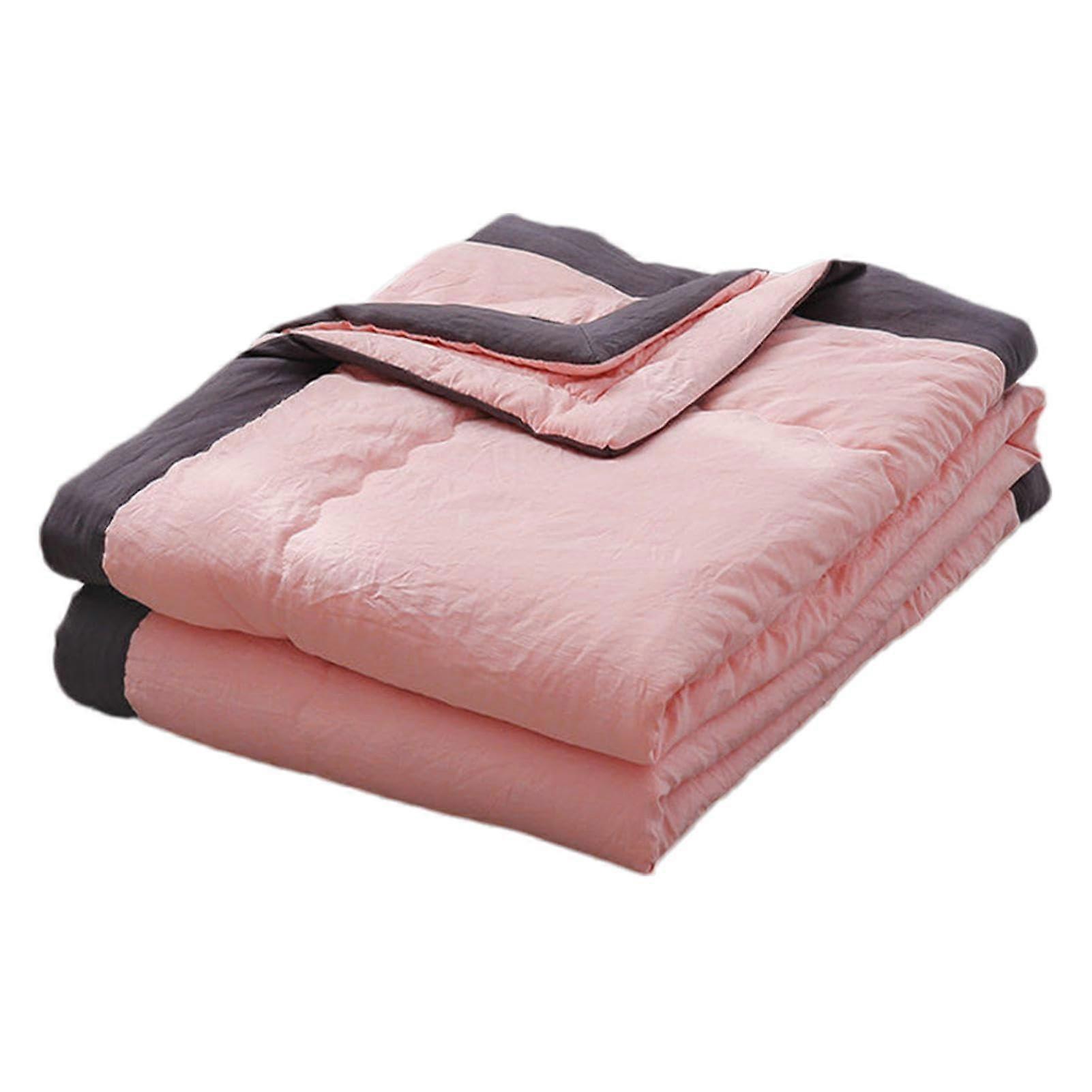 Cooling Blankets Pink Soft Ice Blanket Machine Washable Quilted Nap Blanket Camping Summer Cooling