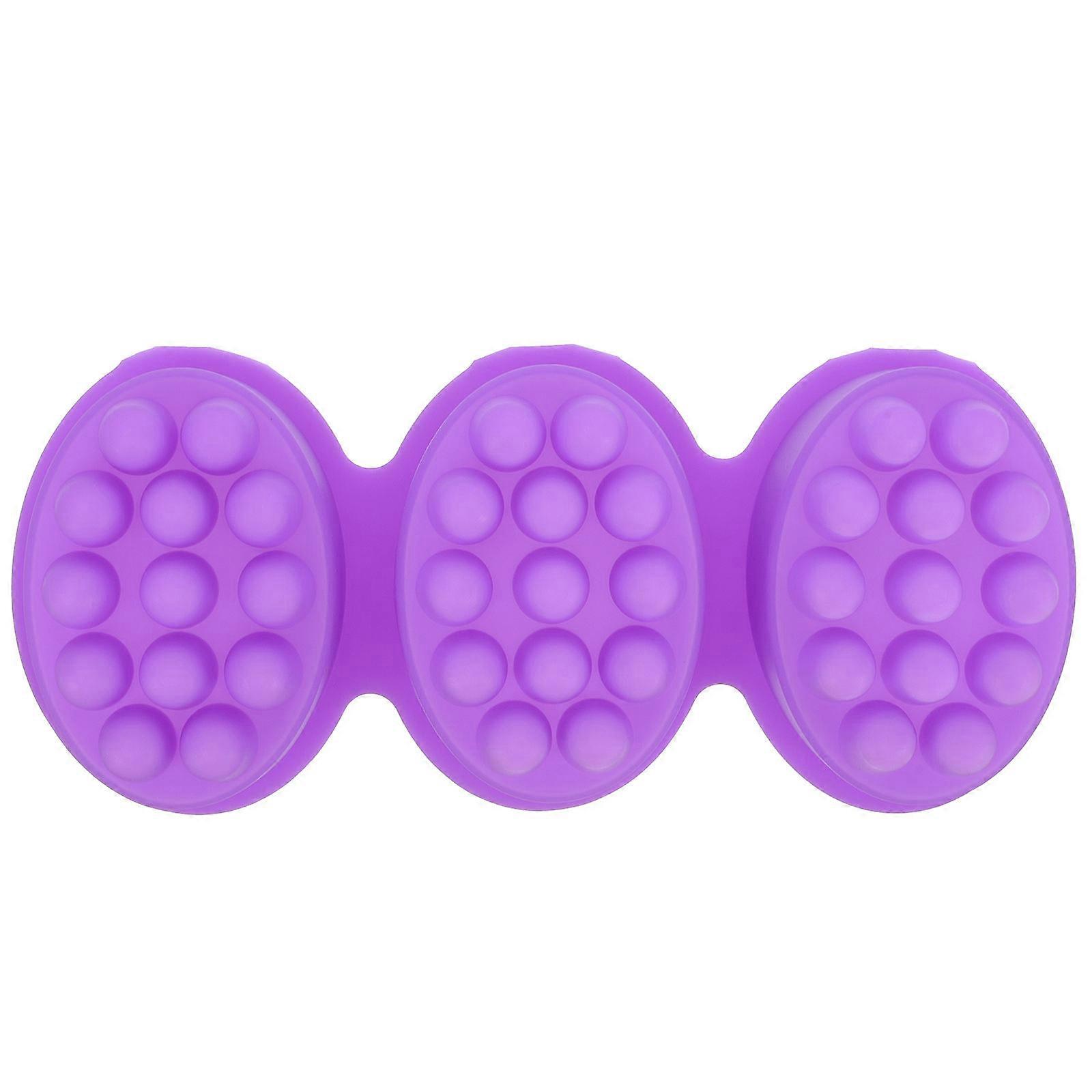 DIY Handmade Soap Mold Silicone for Massage Bars 3Pcs Oval Shape