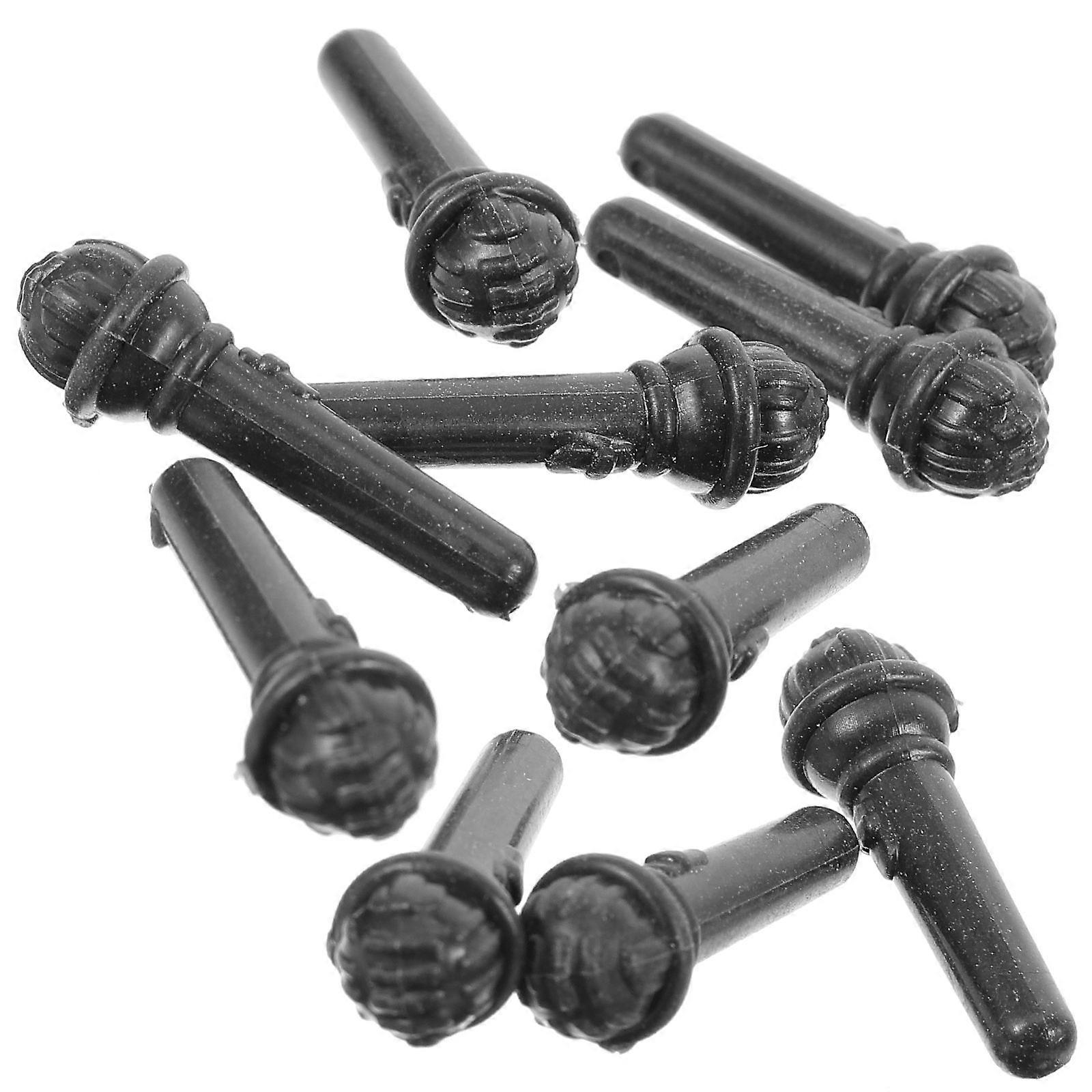 Mini Microphones for Decoration Use 100Pcs Black Plastic Doll Accessories