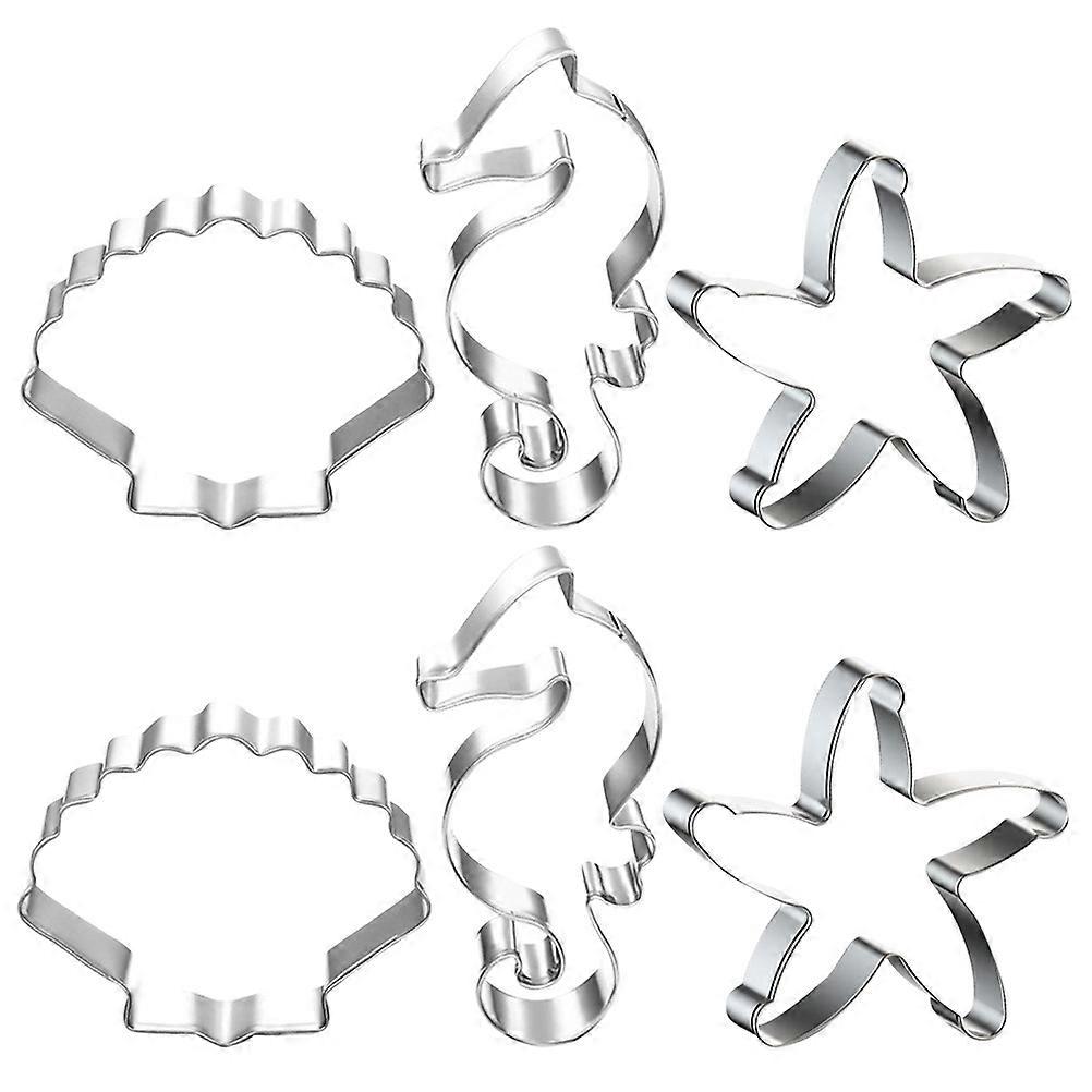 Square Cookie Mold Baking Tool 6Pcs Stainless Steel DIY Baking Mold