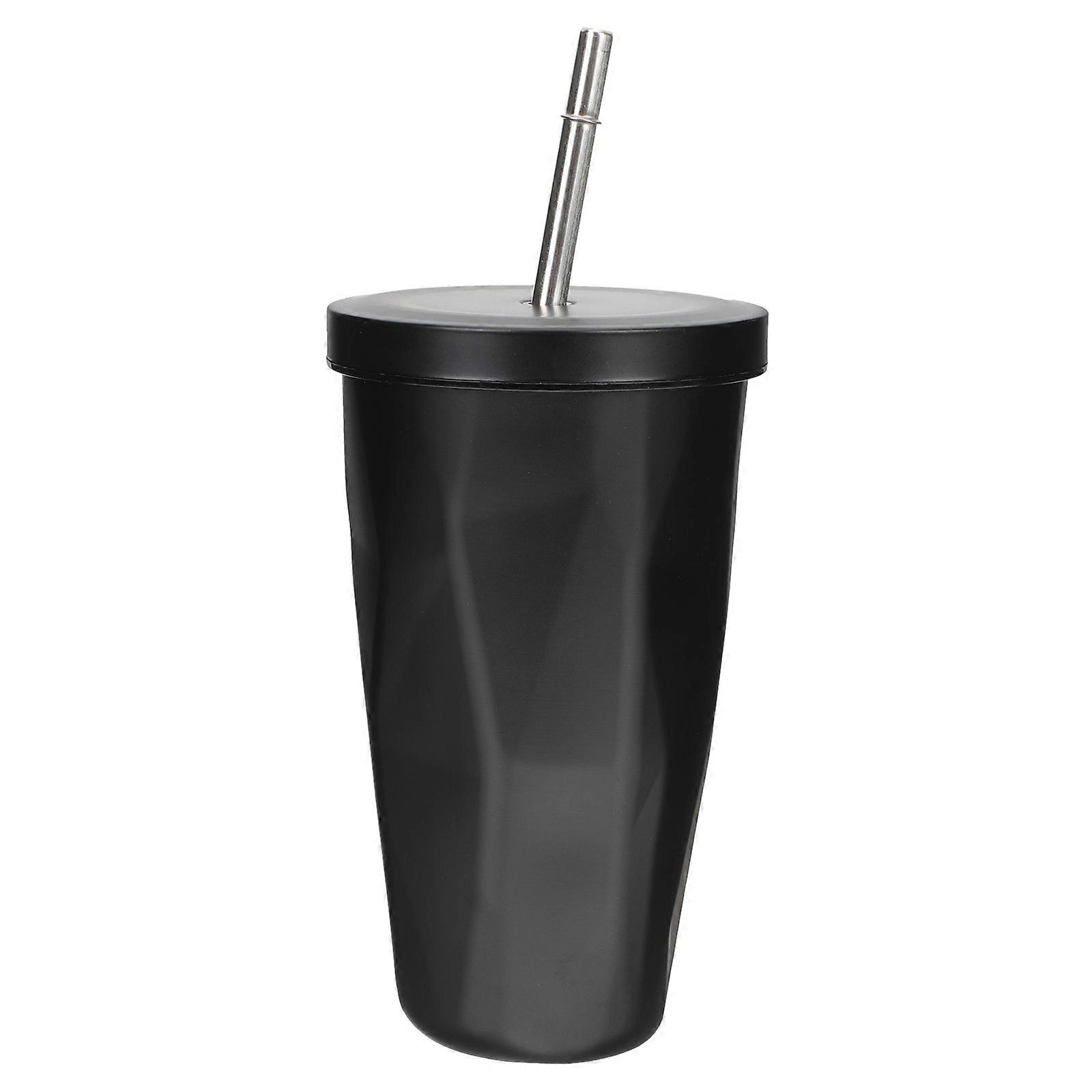 Stainless Steel Straw Cup Drinking Cup for Storage with Lid