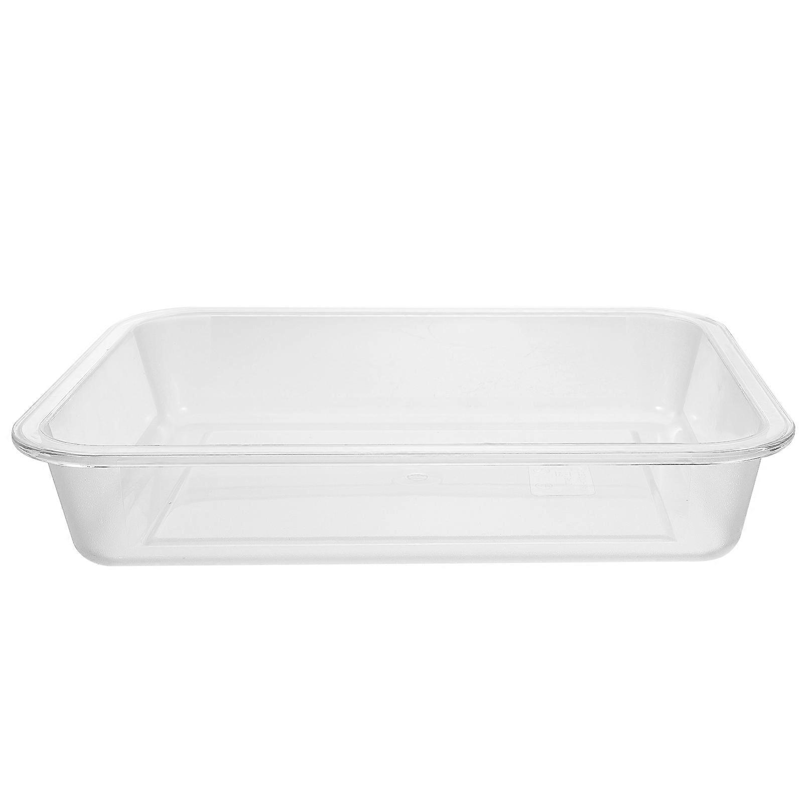 Transparent Rectangular Dumplings Plate for Storage 3Pcs Multi-Function Food Tray