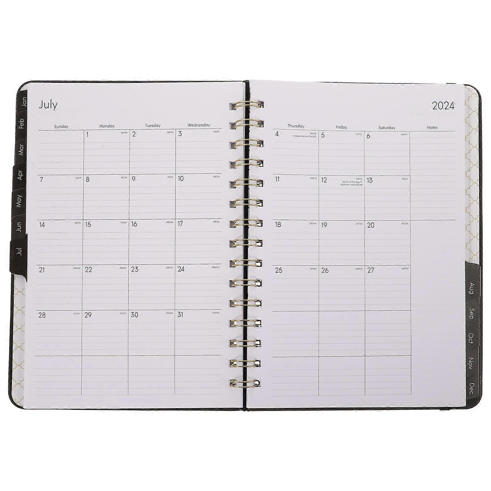Academic Planner Daily Planner for Study Use 4Pcs Spiral Notepad