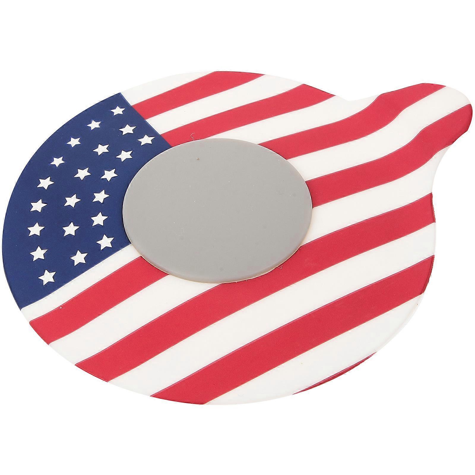 Bathroom Hair Catcher 2Pcs US Flag Pattern Silicone Drain Protector Designed For Splashproof Functionality 15X13Cm