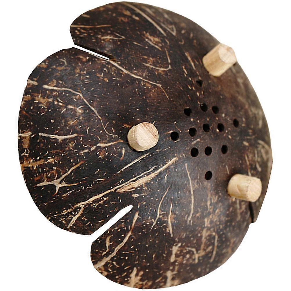 Self-Draining Soap Tray Coconut Shell Soap Dish for Storage Use One Item