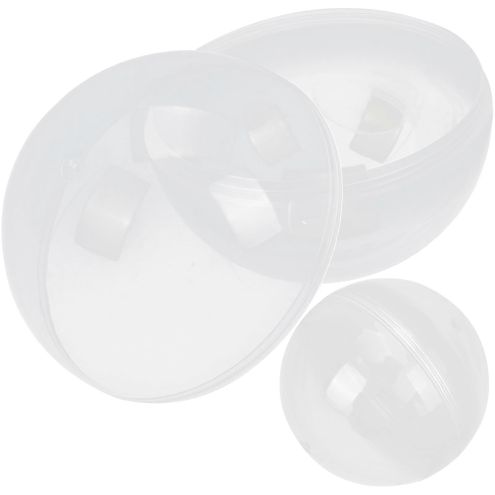 Transparent Egg Shaped Multi-Purpose Twisted Ornaments For Easter Egg Hunting 8Pcs