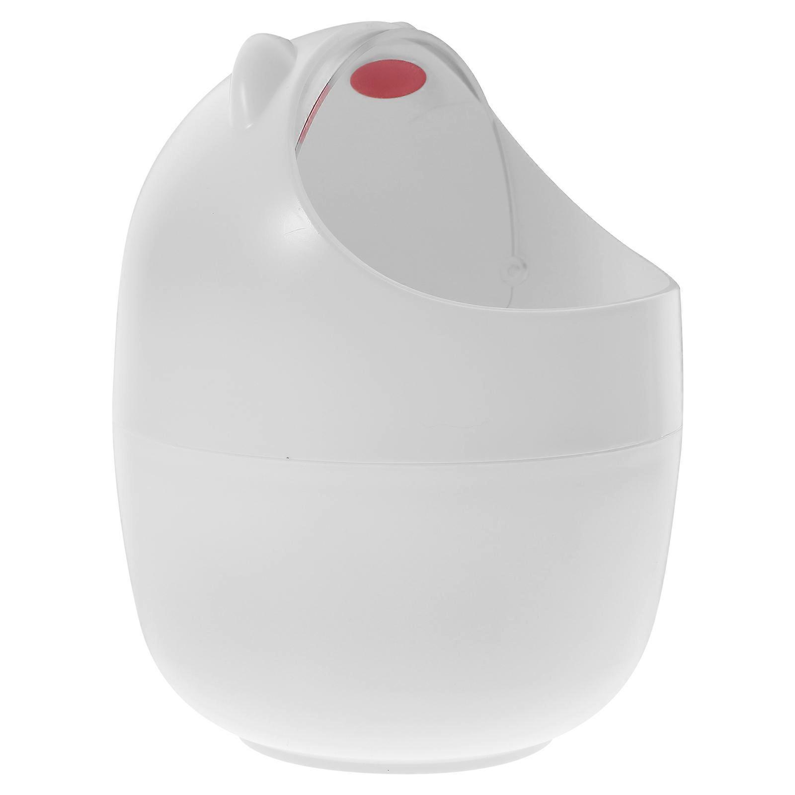 Household Trash Bin for Home Use Plastic White Convenient Multi-Function Garbage Can