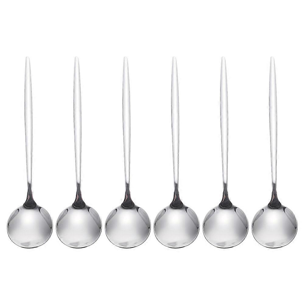 Kitchen Use Spoon Set Stainless Steel Spoon for Meals 18Pcs Silver