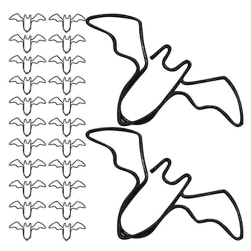 Metal Black Halloween Bat Paper Clips for Document Sorting 400Pcs