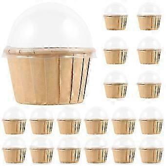 50pcs Cupcake Liner Paper Liners For Muffins Cupcakes Small Muffin Cupcake Wrapper Paper Cases with Lids
