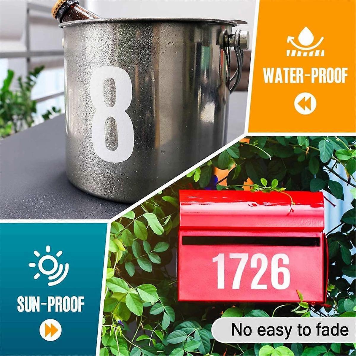 30Sheets 3Inch Vinyl Mailbox Numbers Stickers for Outside Mailbox