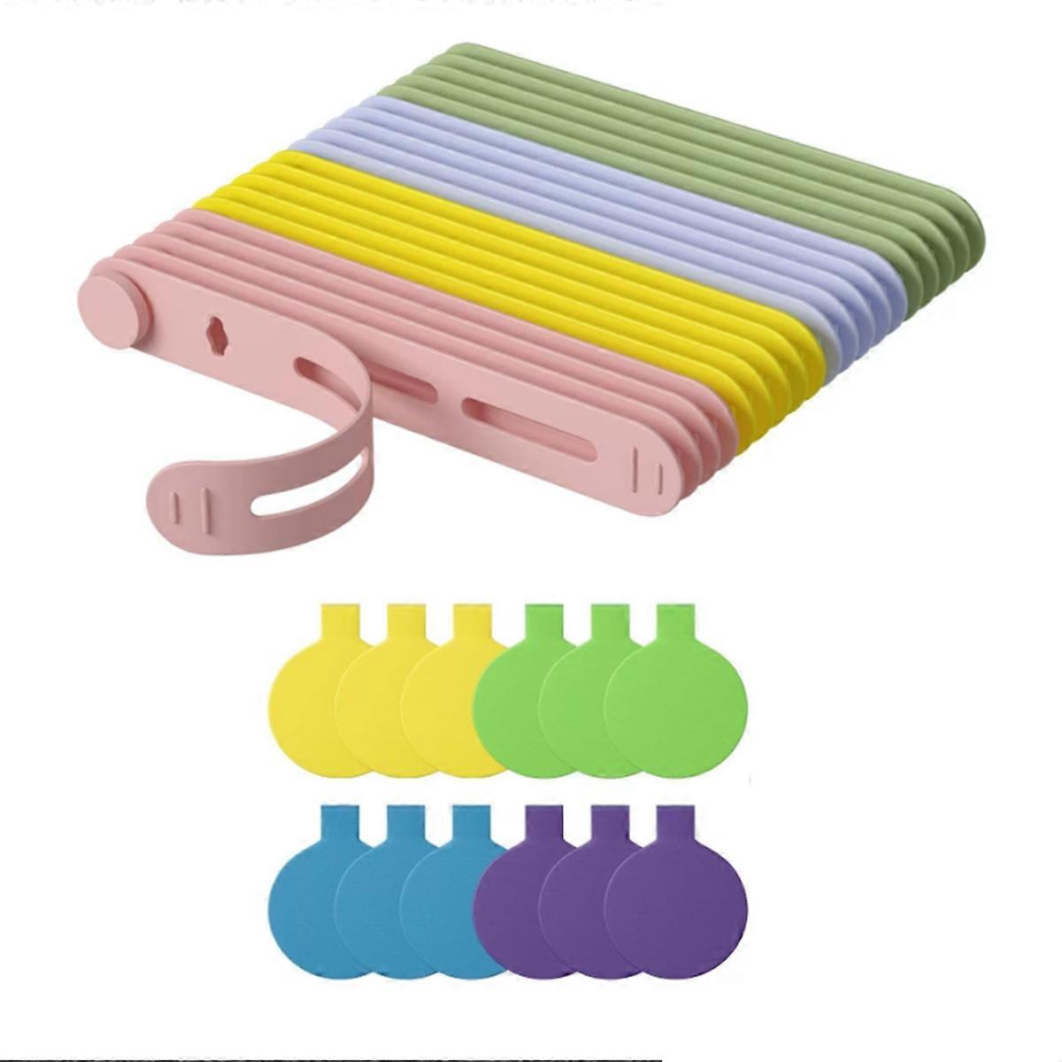 Cable Labels and Silicone Cable , 20 Cable Ties+12 Cord Labels