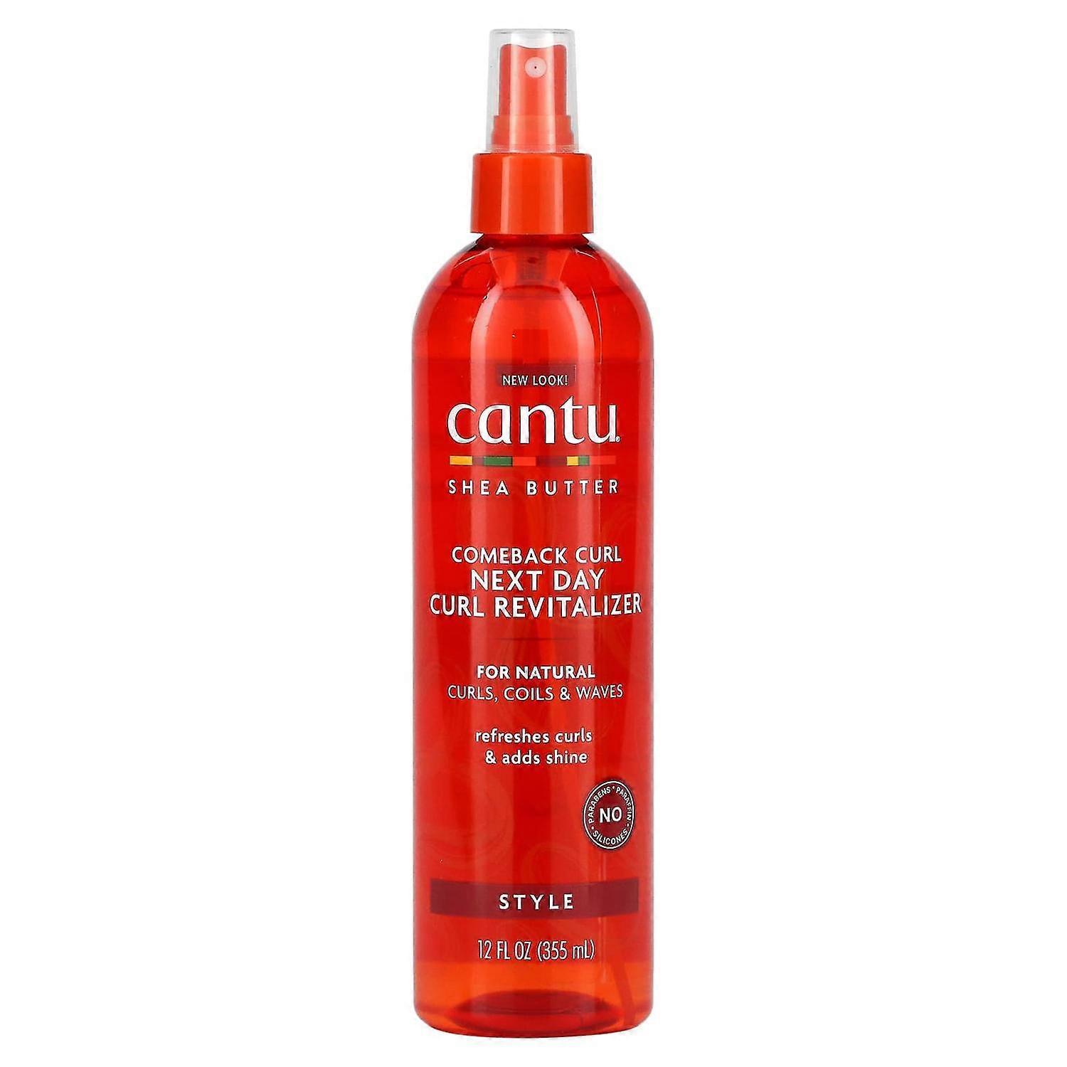 Cantu, Shea Butter, Comeback Curl Next Day Curl Revitalizer, For Natural Curls, Coils & Waves, 12 fl oz (355 ml)