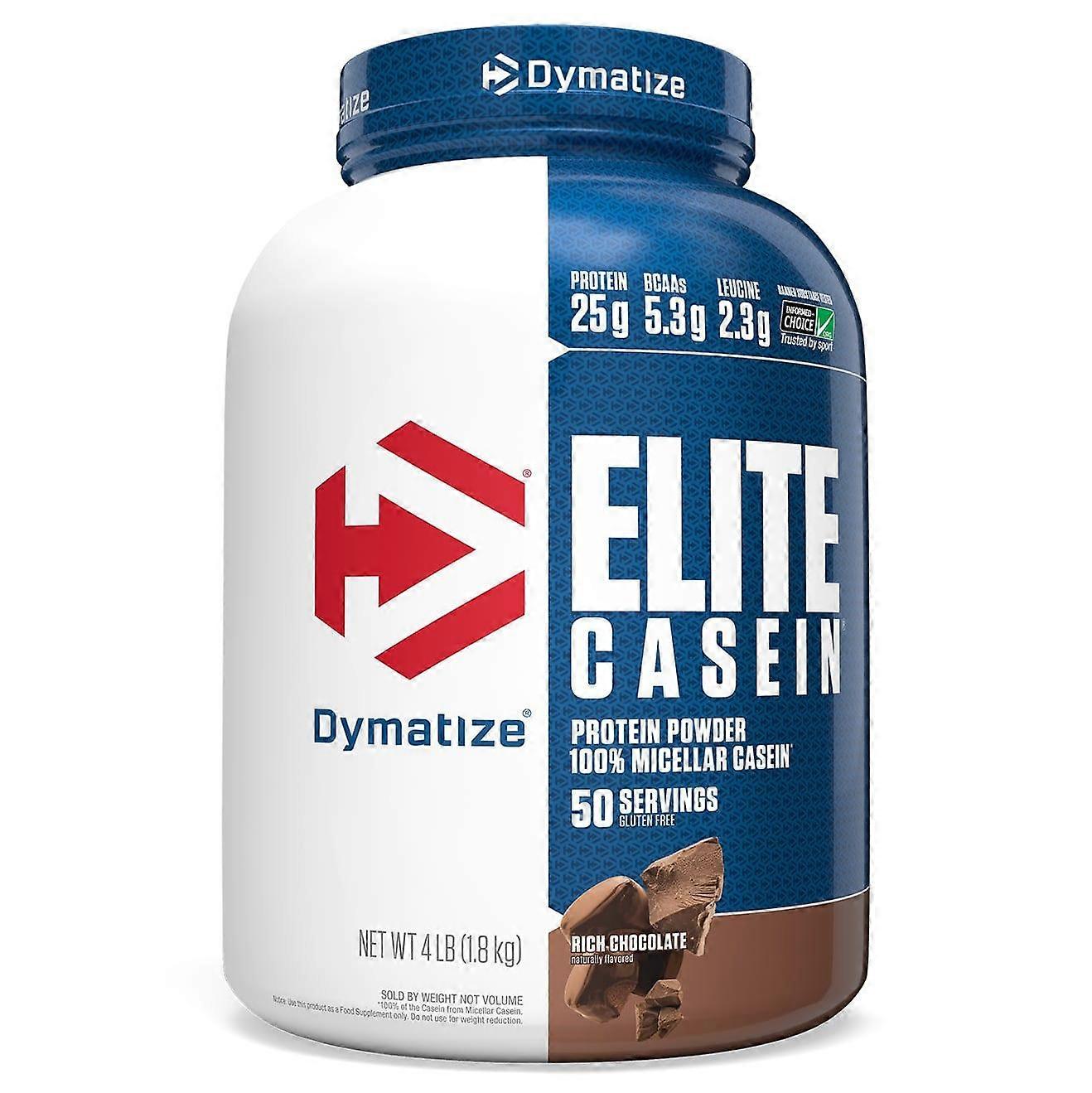 Dymatize, Elite Casein, Rich Chocolate, 4 lbs (1.8 kg)