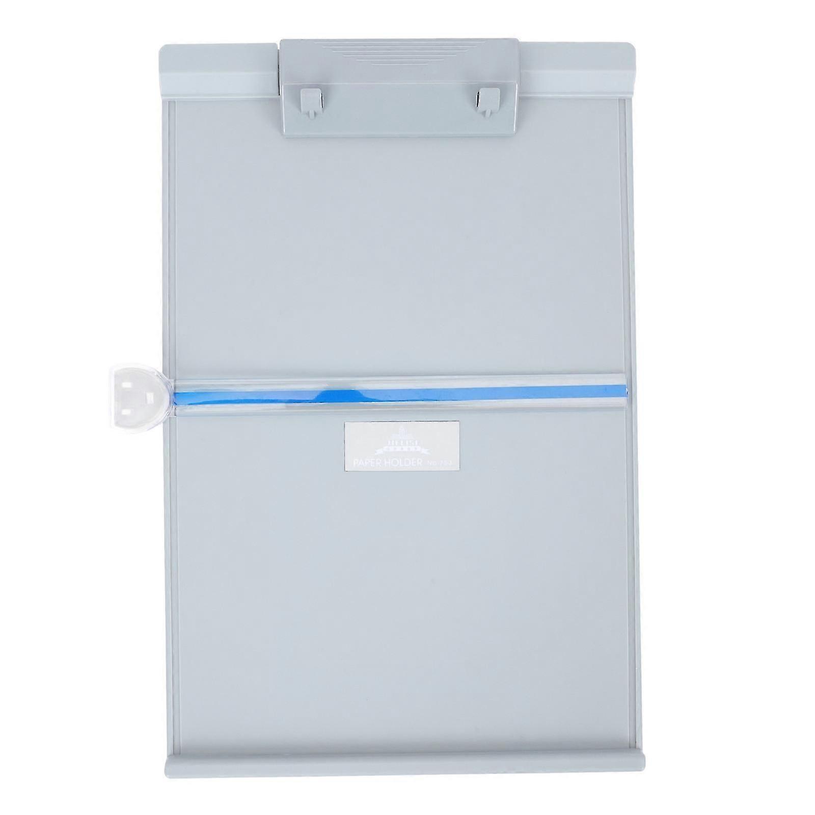 Adjustable Plastic Document Holder with Ruler, Space Saving Desktop Copy Stand for Reading, Typing, and Organizing Papers, Lightweight Portable Book