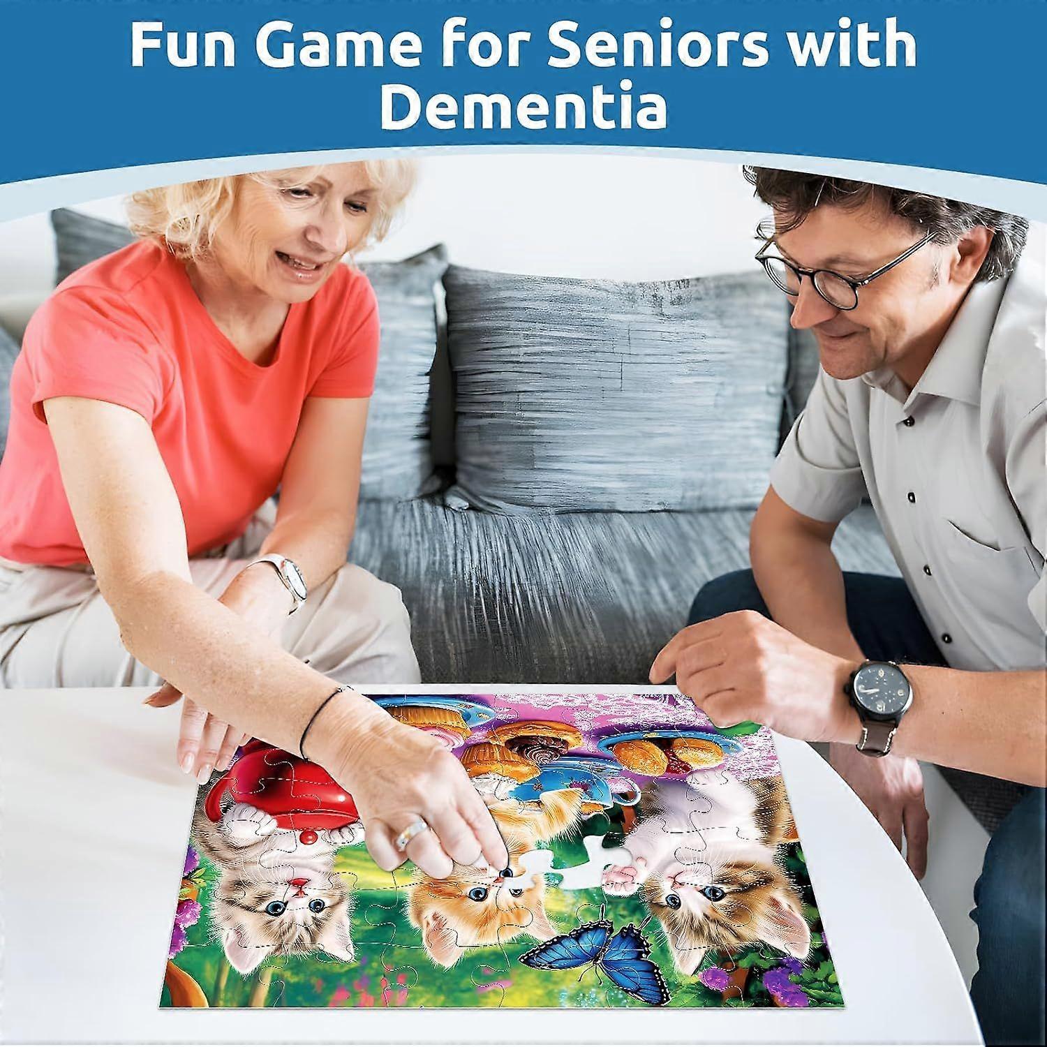 Puzzle pentru seniori, Produse pentru demență Alzheimer Activități pentru adulți în vârstă, Puzzle Alzheimer Memorie Jocuri cognitive Puzzle ușor JP-749
