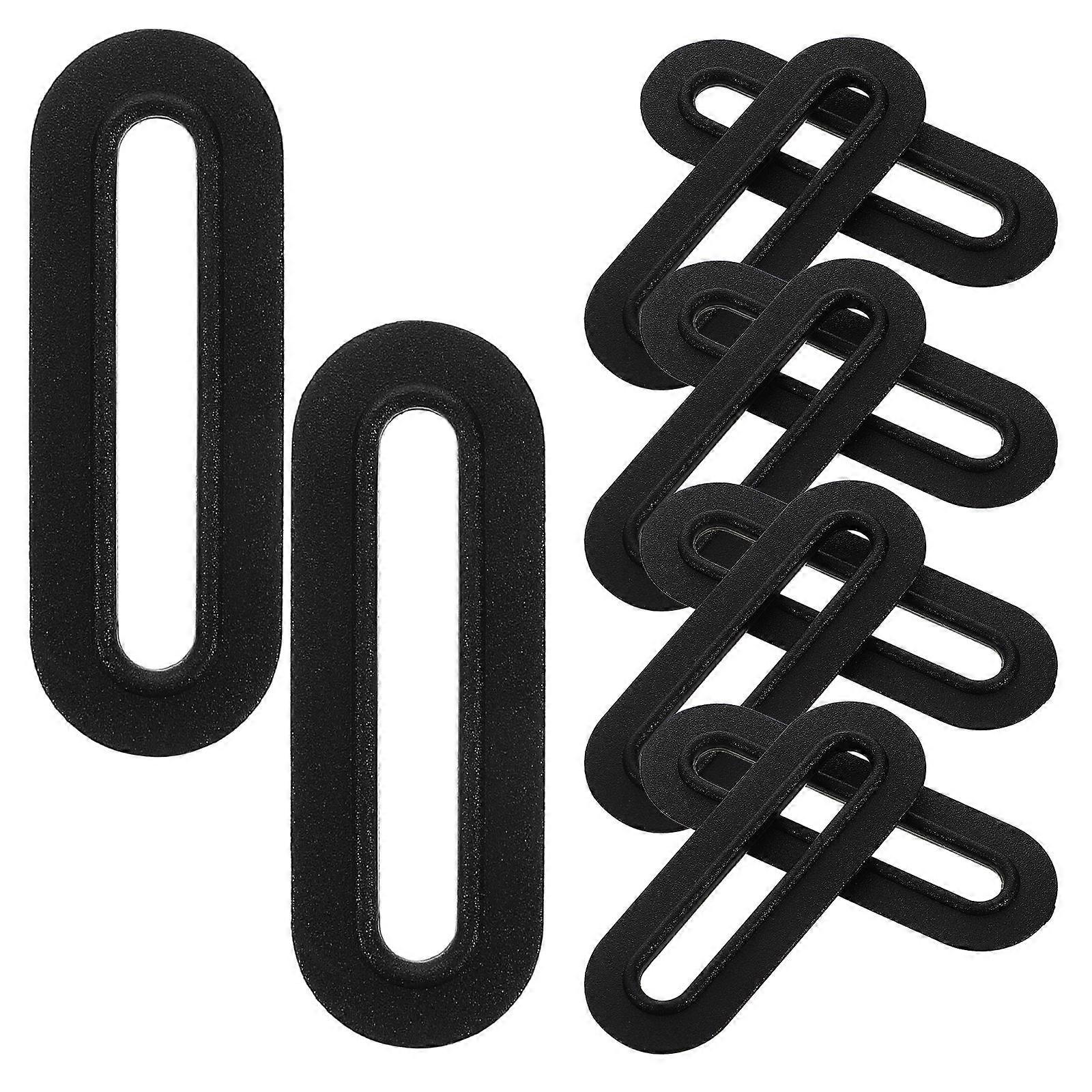 DIY Coin Slot Plastic Oval Buckle Black 20Pcs Replacement for Coin Insertion