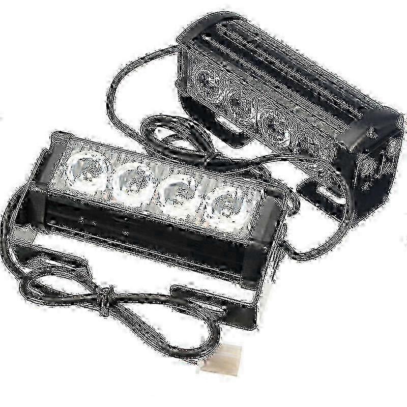 Lot de 2 feux stroboscopiques d'urgence à LED (25-26), 1 à 2 LED, 12 V, pour camion et remorque General Motors (jaune)