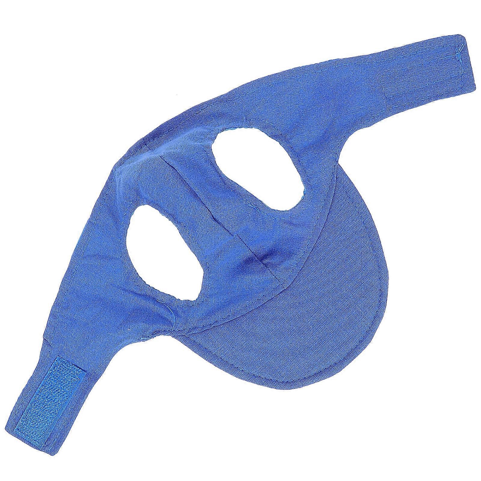 Adjustable Dog Hat Sun Protection Hat for Pets 5Pcs Blue Polyester Caps