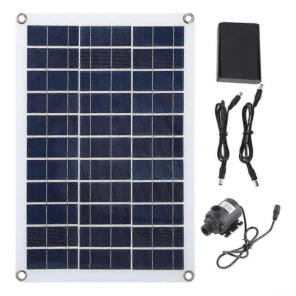 18W Solar Panel Water Pump Set With Battery Box And USB Output Including Water Pump And Manual For Immediate Use In Remote Energy Systems