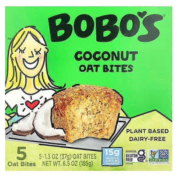 Bobo's Oat Bars, Coconut Oat Bites, 5 Bites, 1.3 oz (37 g) Each