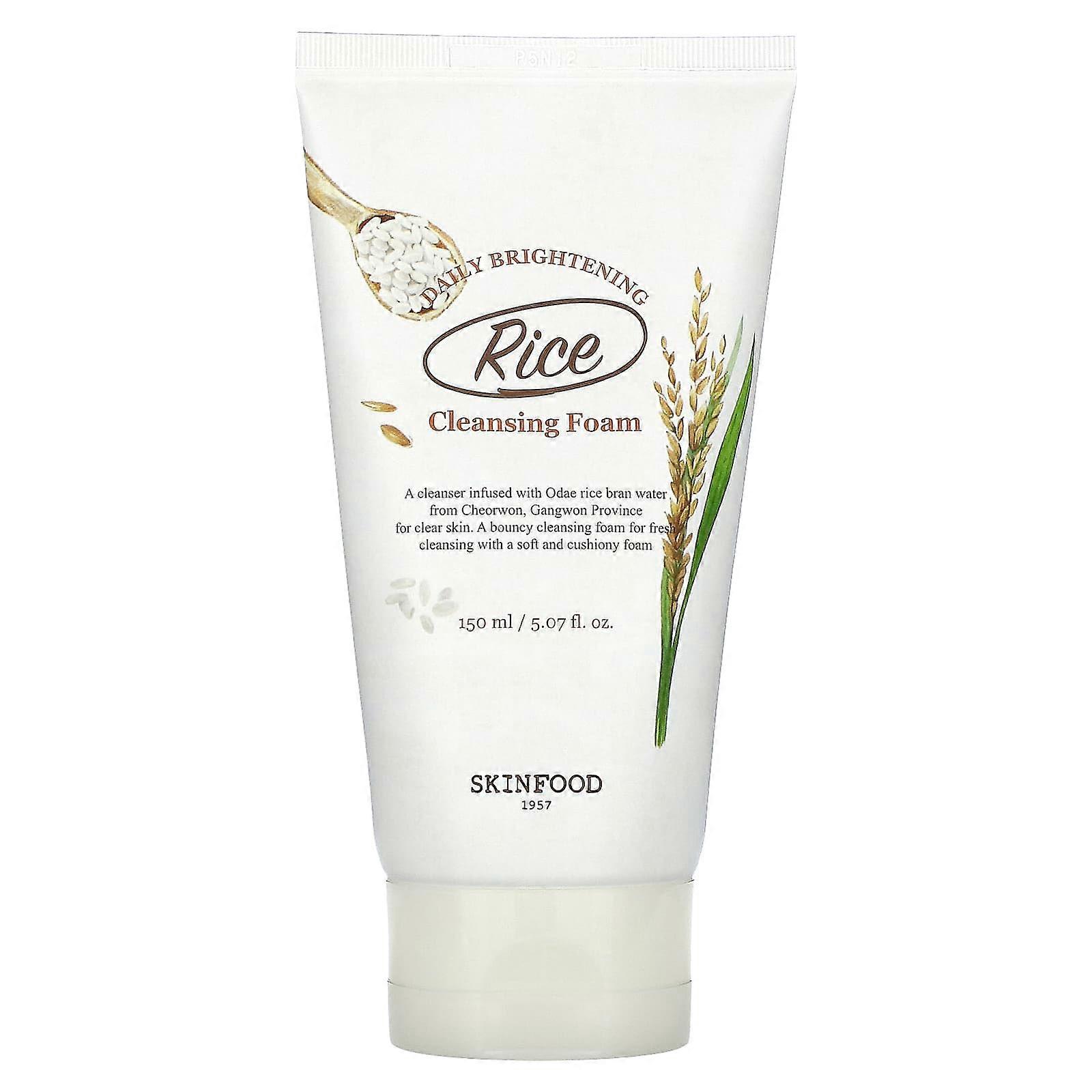 Rice Daily Brightening Cleansing Foam, 5.07 fl oz (150 ml)