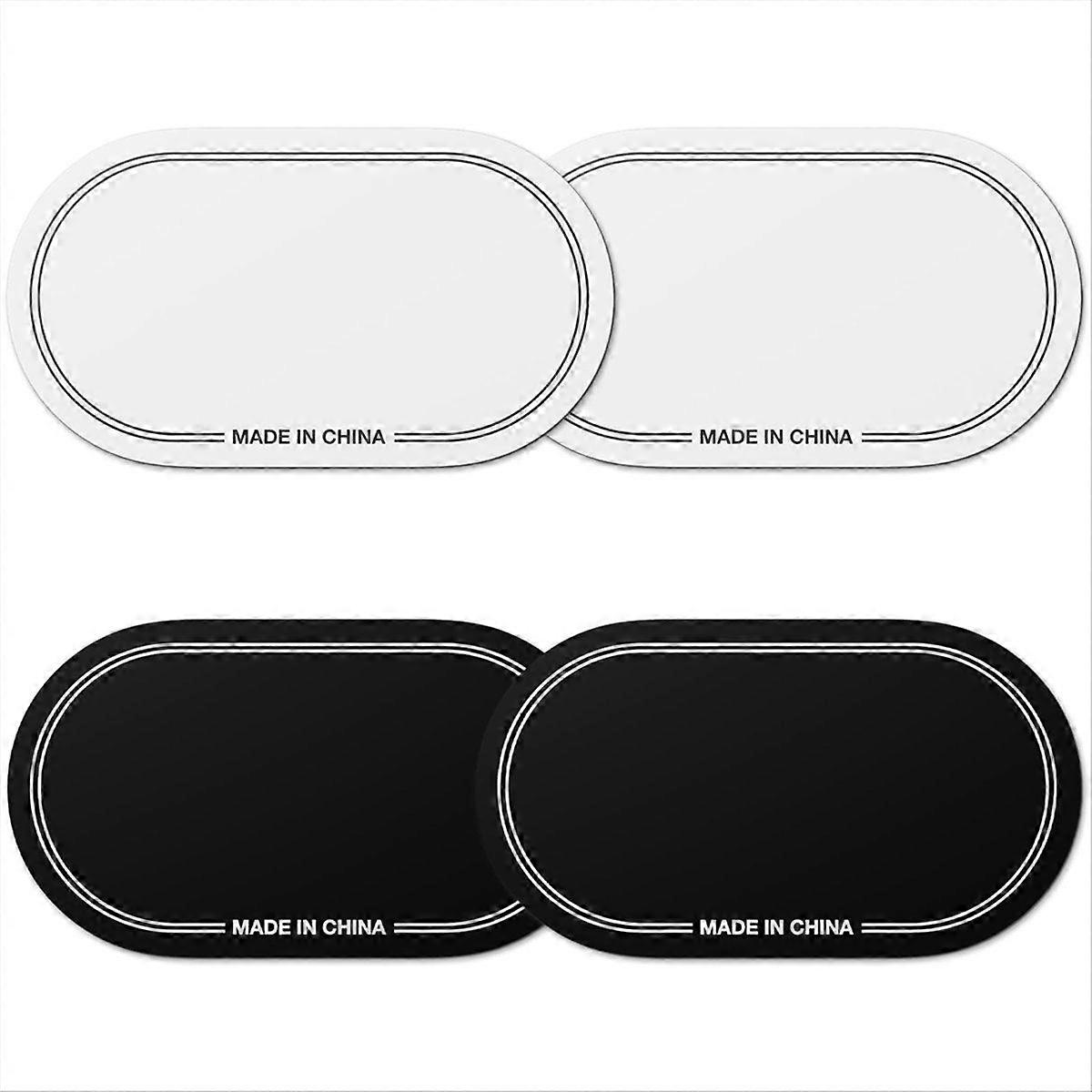 4PCS Double Drum Pedal Patches, Self-Adhesive Drumhead Protector Stickers Mute Pad, Kick Drum Patch