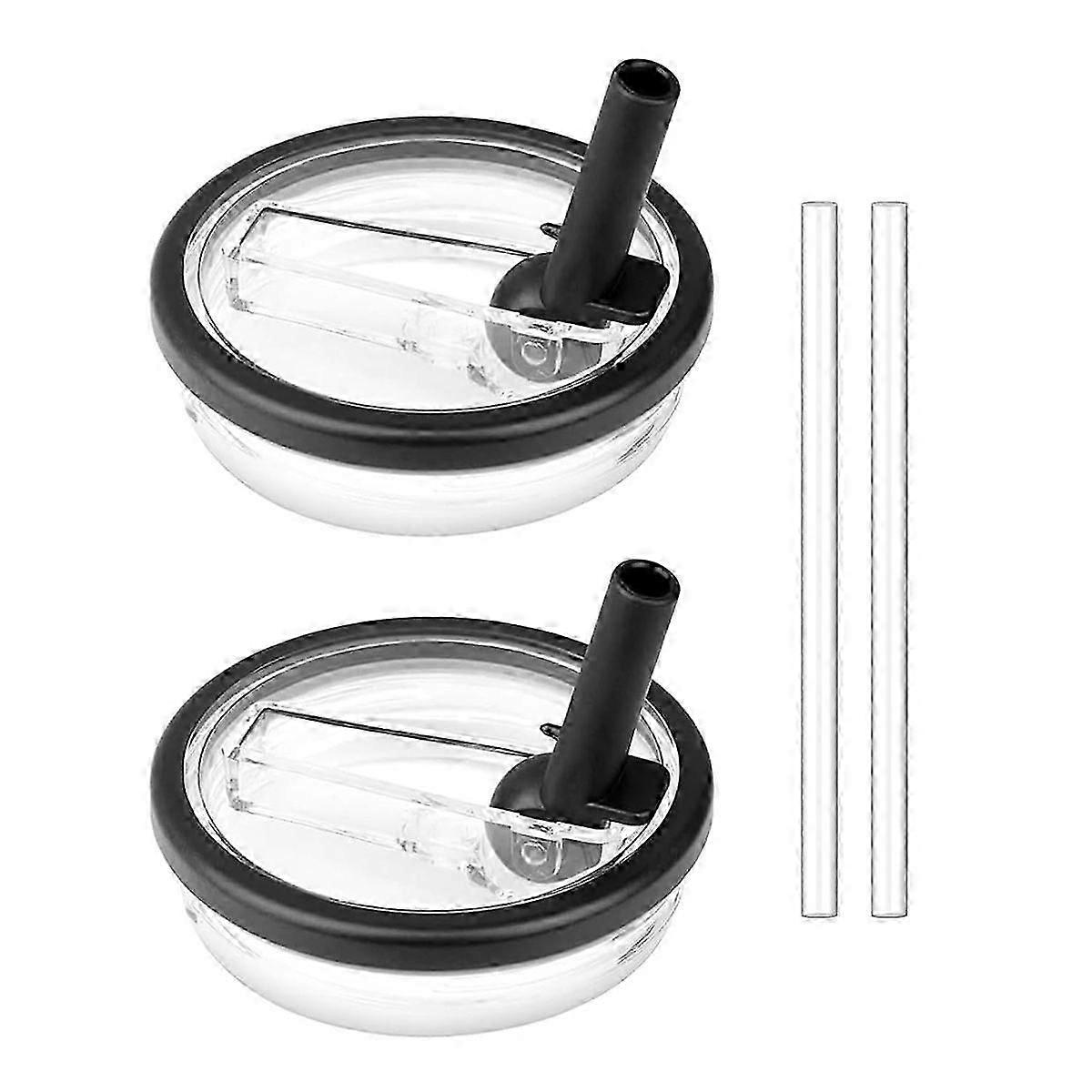 2 عبوة 40 أونصة غطاء قش قابل للطي ل Stanley Quencher ، استبدال غطاء مقاوم للتسرب ل 40 أونصة من Stanley H2.0 FlowState Tumbler ، غطاء مقاوم للانسكاب قابل لإعادة الاستخدام ل Tu