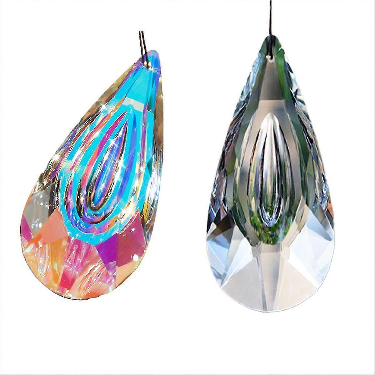 2-Pack Large Prismatic Light Catcher Window Hanging Decorative