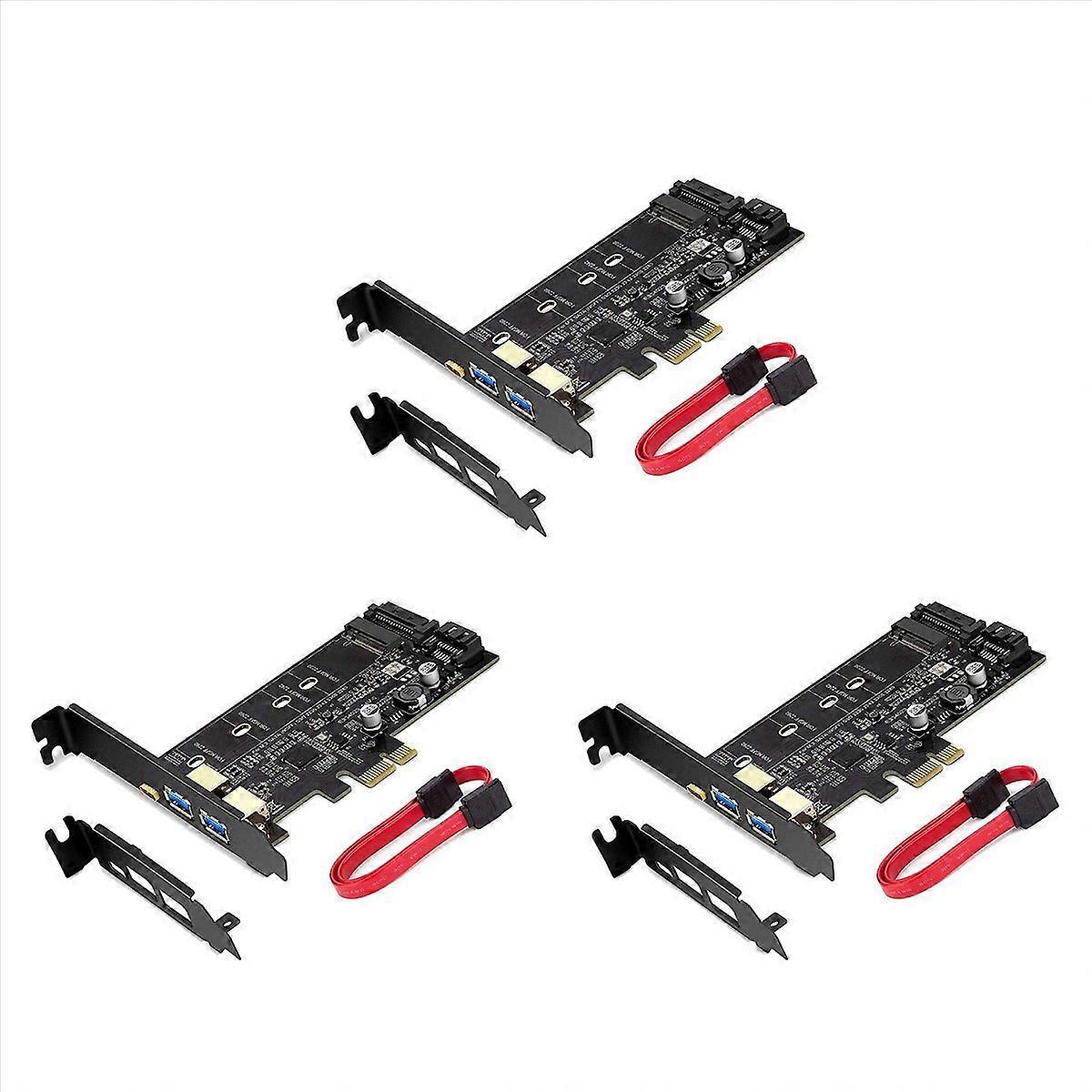 PCI-E to USB 3.0 PCI Express Card Incl.1 USB C and 2 USB A Ports