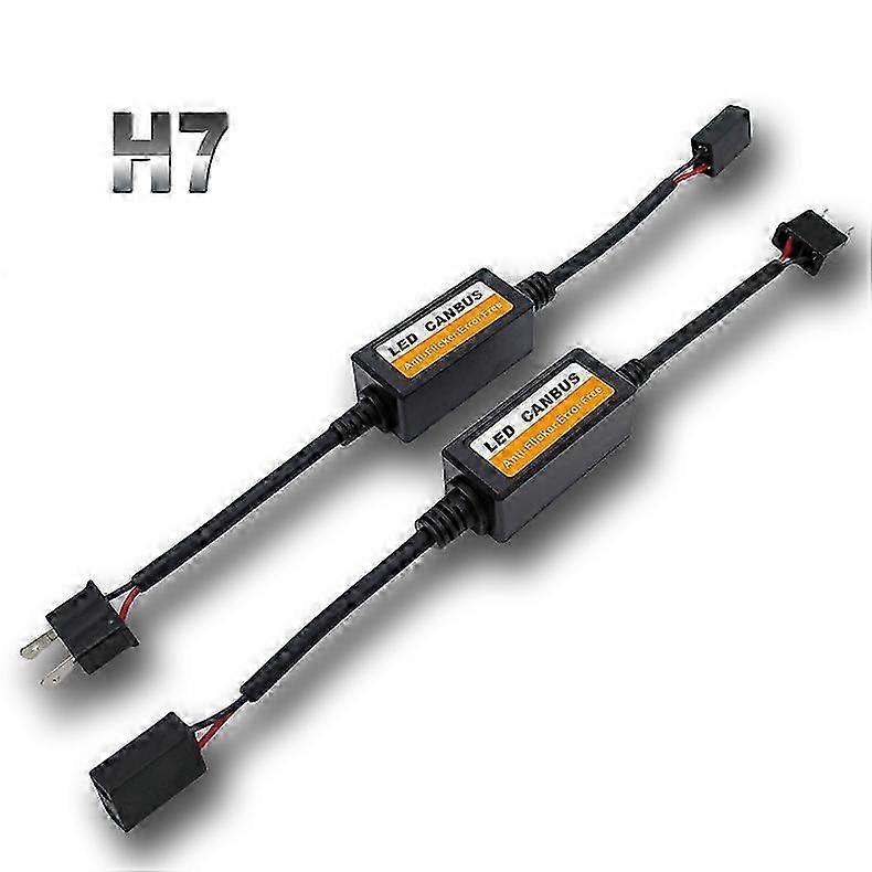 2x H7 LED Headlight Error Free Warning Resistors Decoder Anti Flicker 25-26s