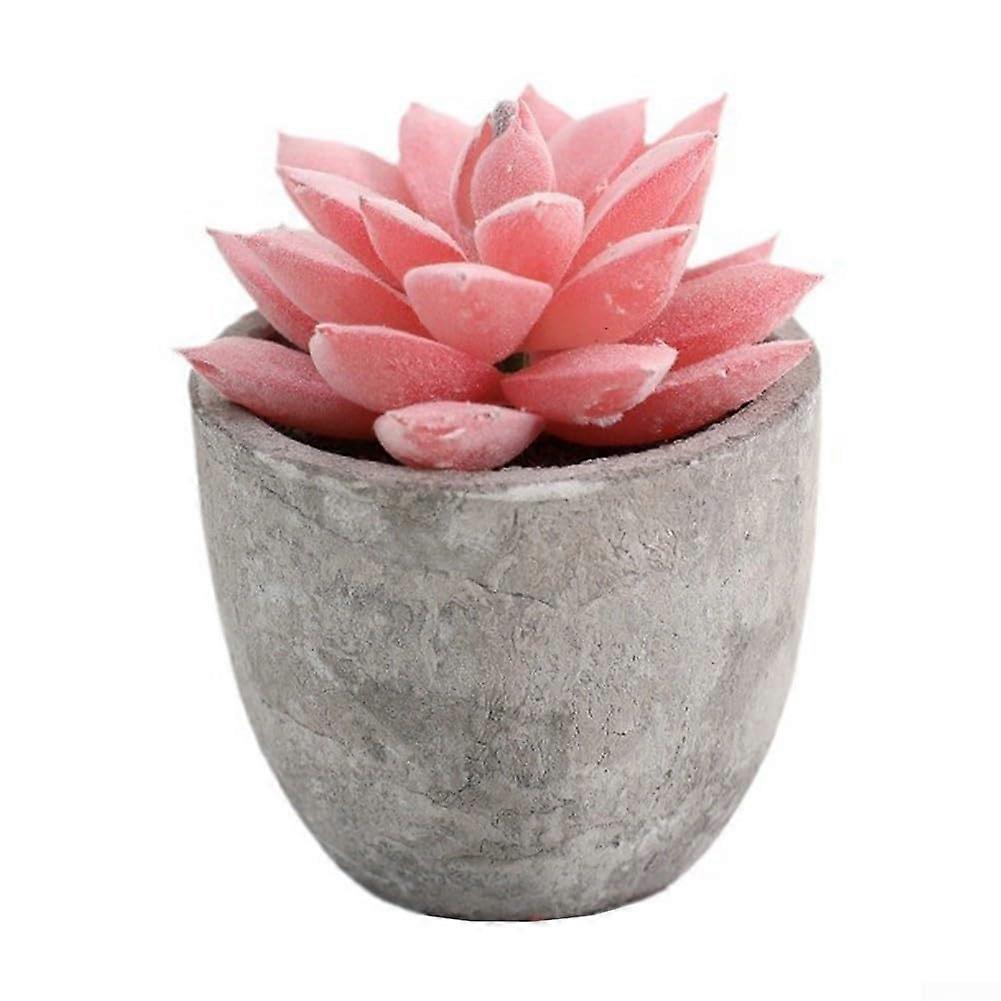 Simulation MultiHeaded Succulent Plants Variegated Potted Decor For Desktop Office And Cafe, Plastic Material Model 7