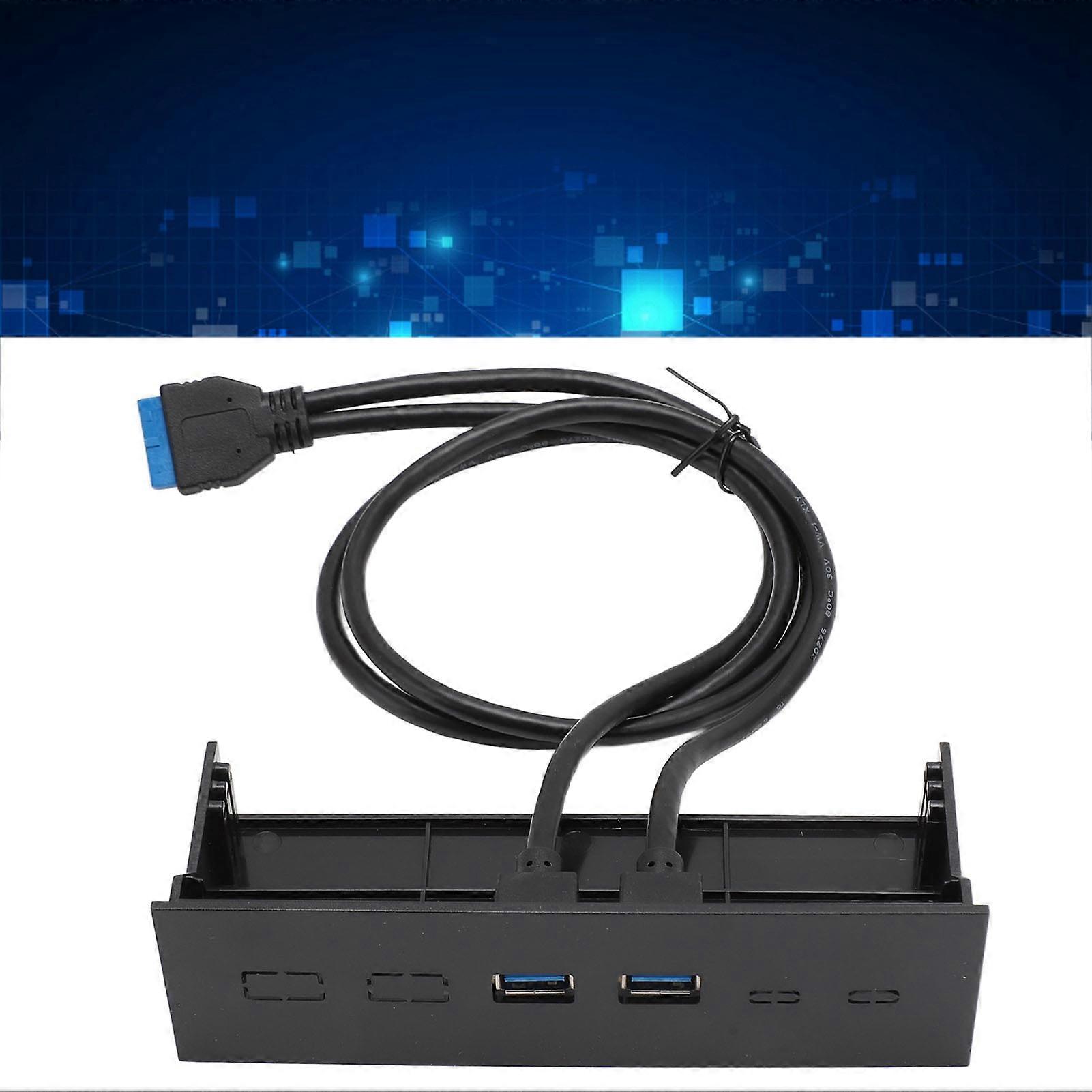 TXD167 5.25 Inch Front Panel USB Hub Dual Port 5Gbps USB3.0 Optical Drive Front Panel Computer Case Expansion Board 