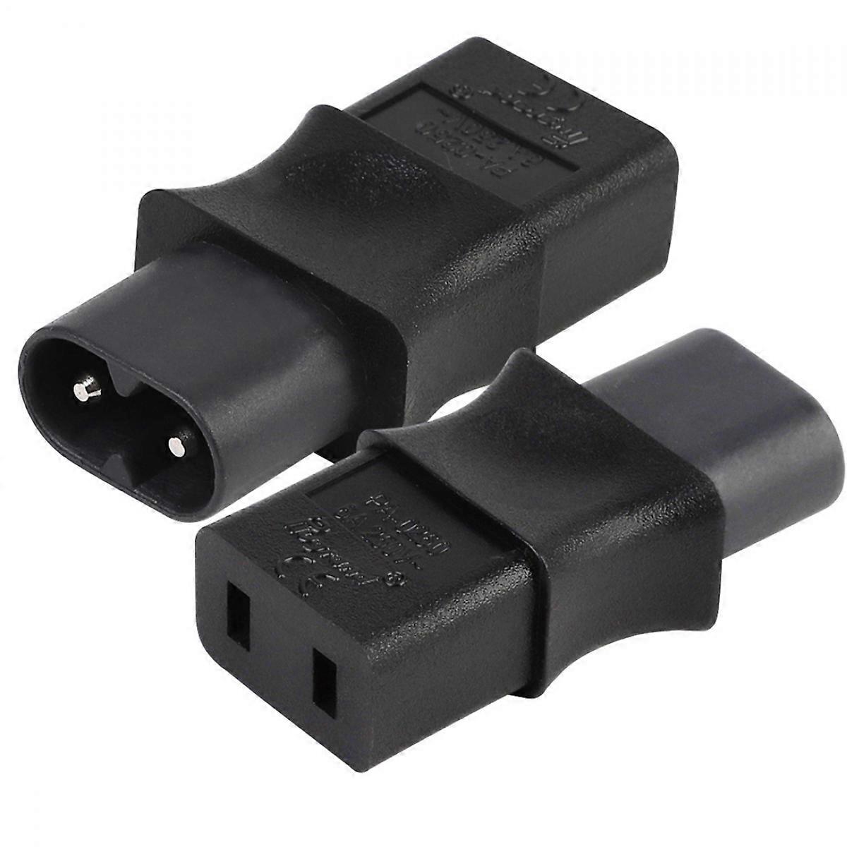 2PCS 2-Pin Iec 320 C8 Male to Iec 320 C9 Female Ac Adapter 6A/250V Industrial Power Converter -HK1030